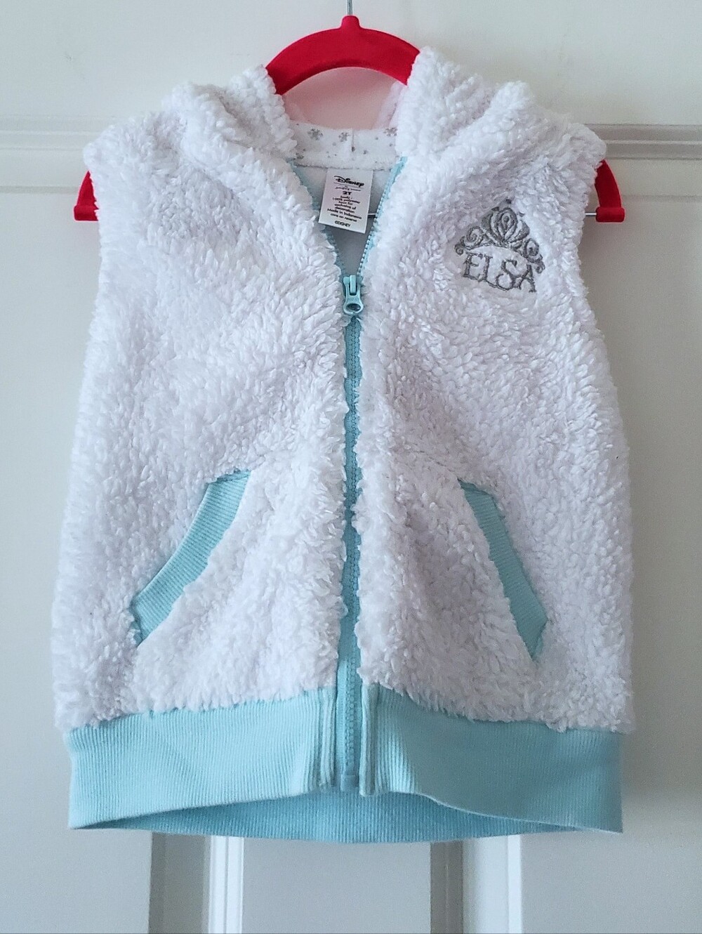 Disney Toddler Girl's "Elsa" Fleece Zip Up Hooded Vest